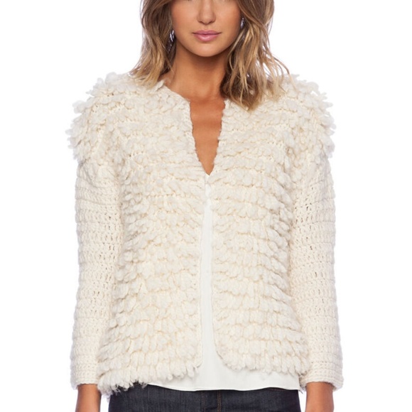 Trina Turk bulky wool cardigan sweater coat - Picture 5 of 10